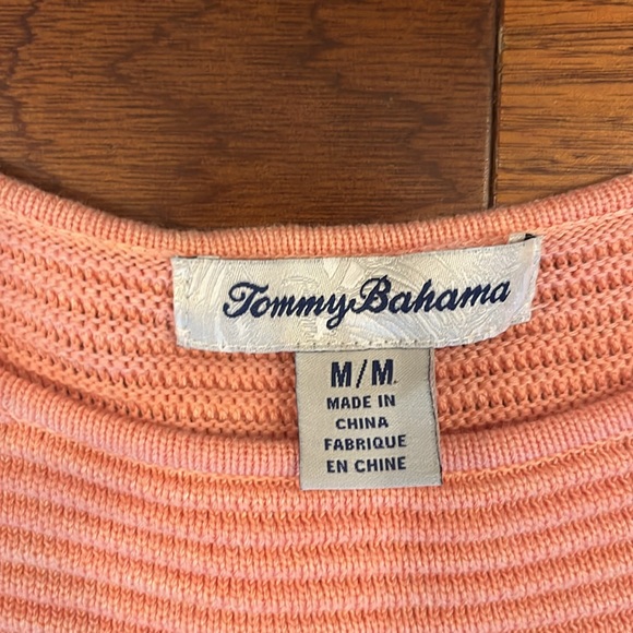 Tommy Bahama Bonita Ottoman Short-Sleeve Sweater in Coral Heather, like new - Picture 4 of 8